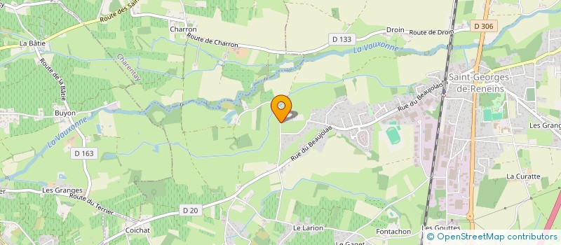 localisation de l'entreprise LES SOURCES DU VIN  SAINT-GEORGES-DE-RENEINS