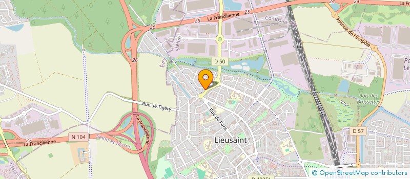 localisation de l'entreprise LES SOURCIERES DE SENART  LIEUSAINT