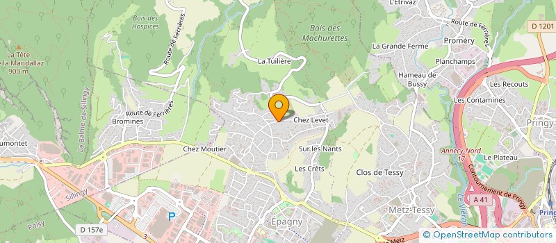 localisation de l'entreprise LES SOUSBOIS  EPAGNY METZ-TESSY