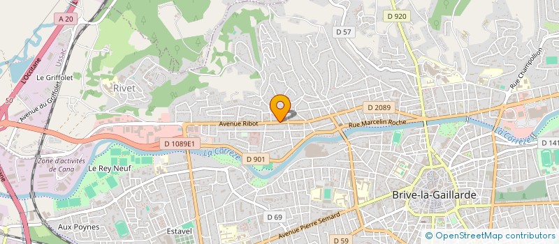 localisation de l'entreprise LES SPAS GAILLARDS à BRIVE-LA-GAILLARDE