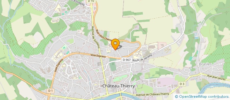 localisation de l'entreprise LES SPATIONAUTES  CHATEAU-THIERRY