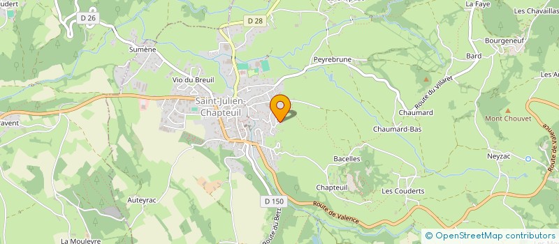 localisation de l'entreprise LES SPORTIX : LES AMIS DE TOUS LES SPORTS à SAINT-JULIEN-CHAPTEUIL