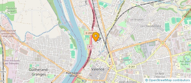 localisation de l'entreprise LES SQUALES à BOURG-LES-VALENCE