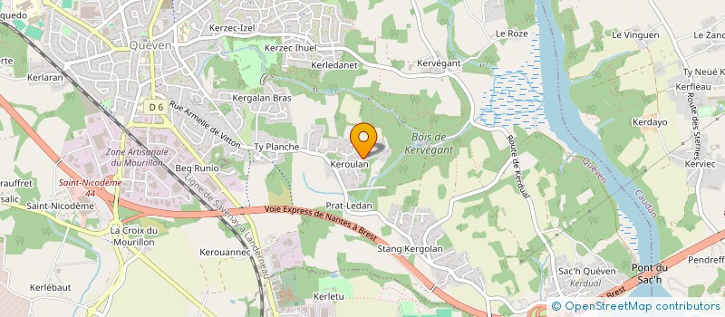 localisation de l'entreprise LES STANG  QUEVEN