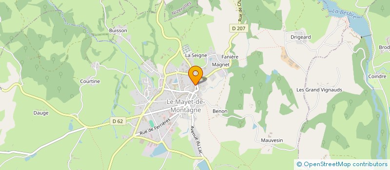 localisation de l'entreprise LES STARLINES à LE MAYET-DE-MONTAGNE