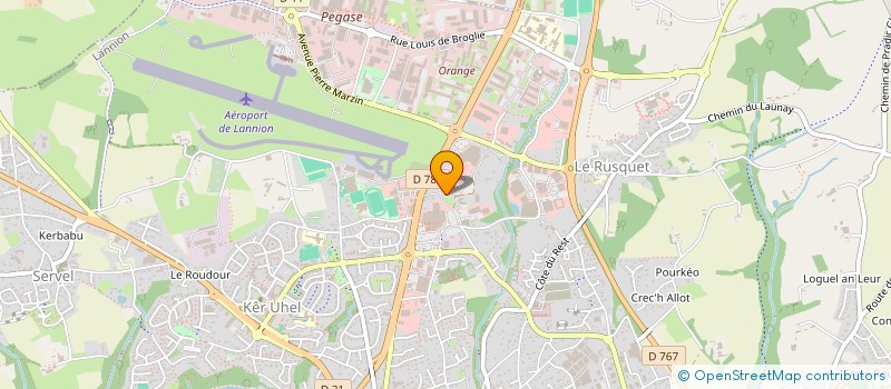 localisation de l'entreprise LES STERNES  LANNION