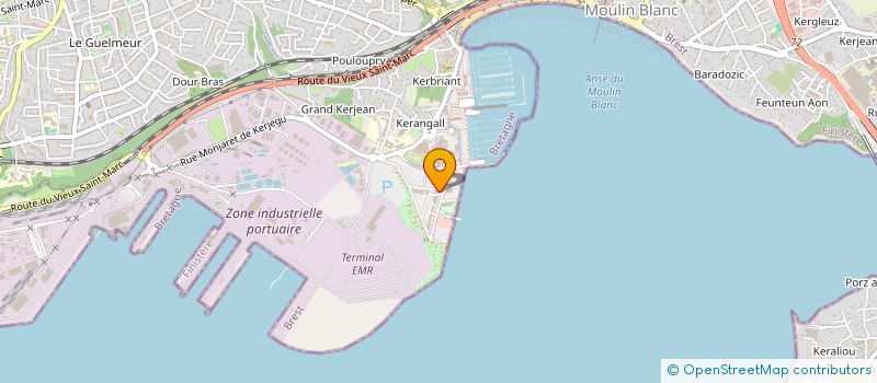 localisation de l'entreprise LES STERNES  BREST