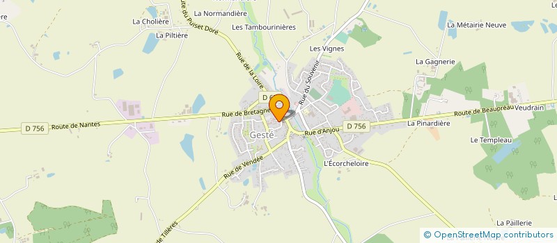 localisation de l'entreprise LES STRAPONTINS GESTOIS  BEAUPREAU-EN-MAUGES