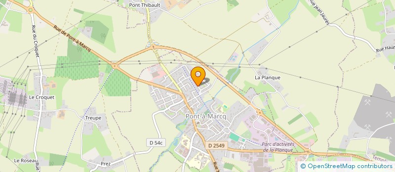 localisation de l'entreprise LES STUDIANTINES  PONT-A-MARCQ