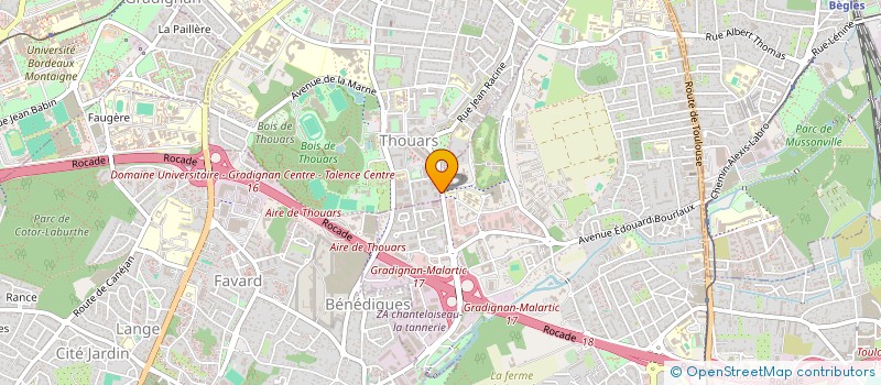 localisation de l'entreprise LES STUDINES D'ORNON  VILLENAVE D ORNON