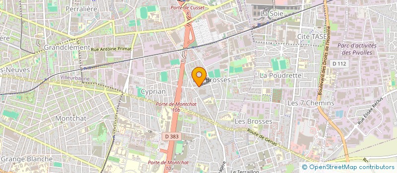 localisation de l'entreprise LES STUDIO JARDIN  VILLEURBANNE