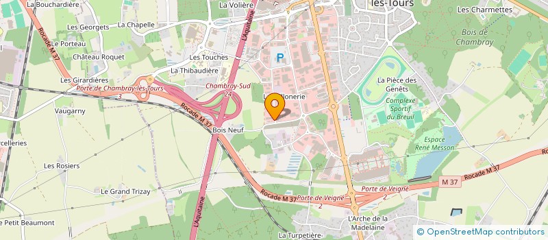 localisation de l'entreprise LES STUDIOS BLEUS 1  CHAMBRAY-LES-TOURS