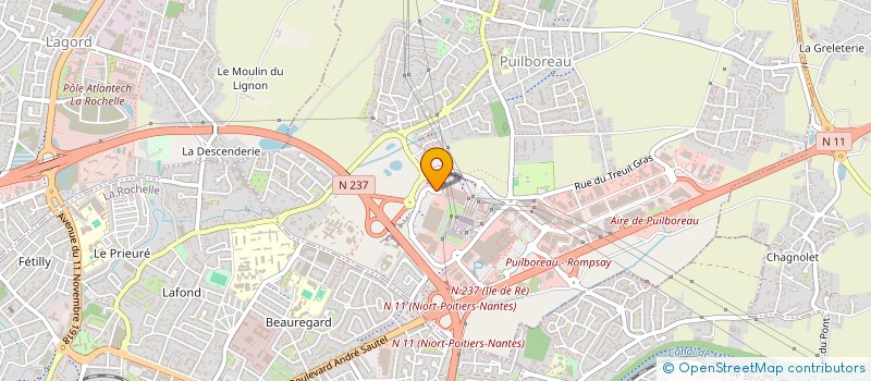 localisation de l'entreprise LES' STYLISTES à PUILBOREAU