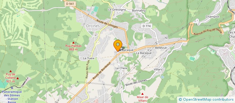 localisation de l'entreprise LES SUCQUETS  ORCINES