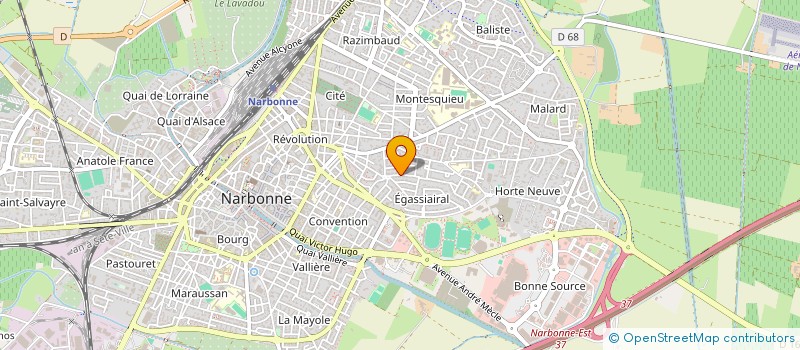 localisation de l'entreprise LES SUPPORTERS NARBONNAIS DE L'O.M.  NARBONNE