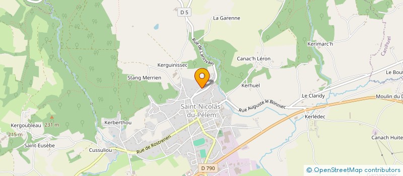 localisation de l'entreprise LES SURFEURS DU KREIZ BREIZH  SAINT-NICOLAS-DU-PELEM