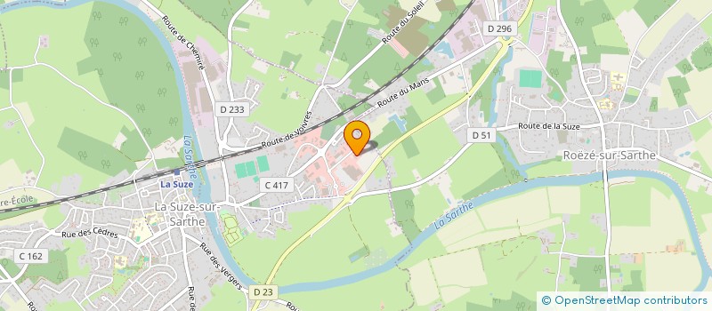 localisation de l'entreprise LES SUZETTES  LA SUZE-SUR-SARTHE