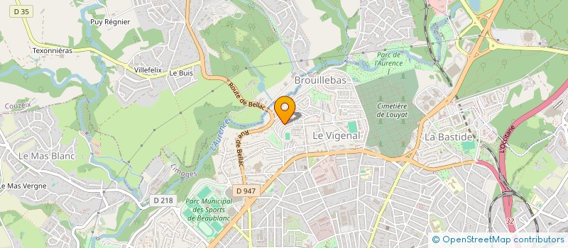 localisation de l'entreprise LES SYLPHIDES DE LIMOGES à LIMOGES