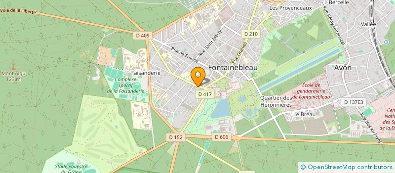 localisation de l'entreprise LES SYLVAINS RANDONNEURS - ASSOCIATION DE RANDONNEE DU PAYS DE FONTAINEBLEAU à FONTAINEBLEAU
