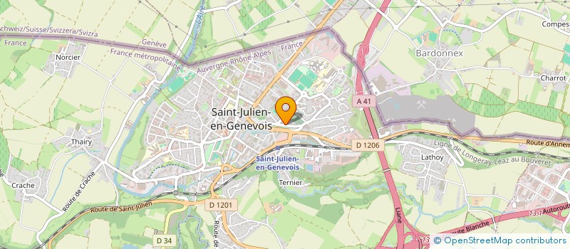 localisation de l'entreprise LES SYMPHONIES  SAINT-JULIEN-EN-GENEVOIS