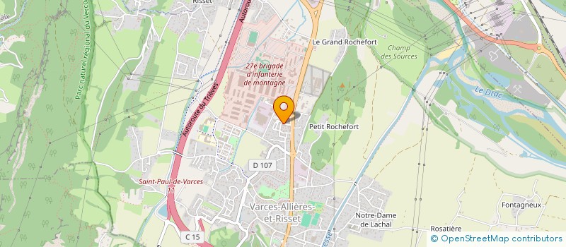 localisation de l'entreprise LES T'HOCKEYS  VARCES-ALLIERES-ET-RISSET