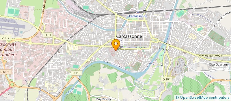 localisation de l'entreprise LES TABARDS DE FEU à CARCASSONNE
