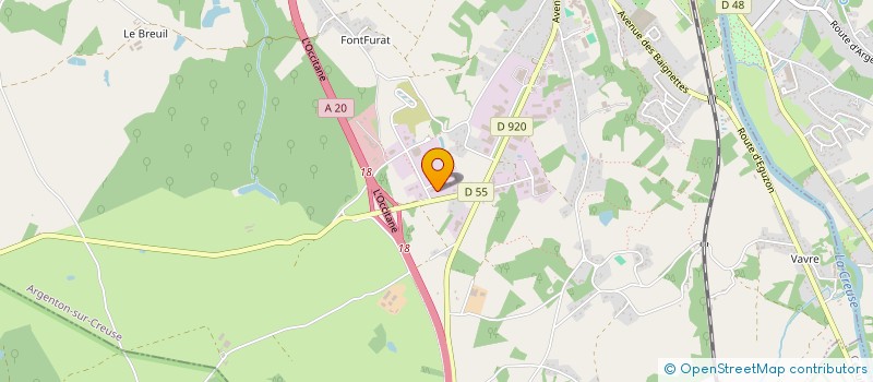 localisation de l'entreprise LES TABELLIONS DE LA MARCHE à ARGENTON-SUR-CREUSE