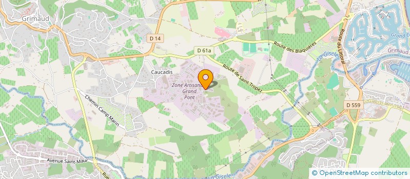 localisation de l'entreprise LES TABLES DU SOLEIL à GRIMAUD