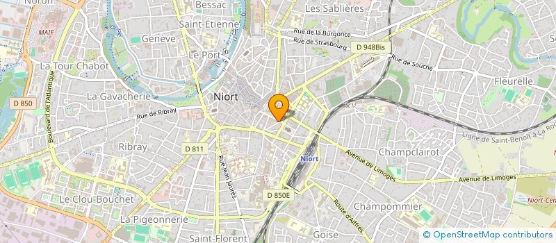 localisation de l'entreprise LES TABLES GOURMANDES  NIORT