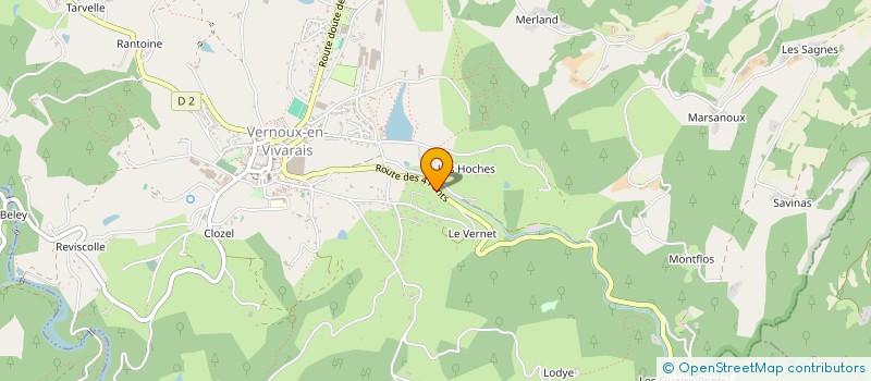 localisation de l'entreprise LES TACANETS  VERNOUX-EN-VIVARAIS