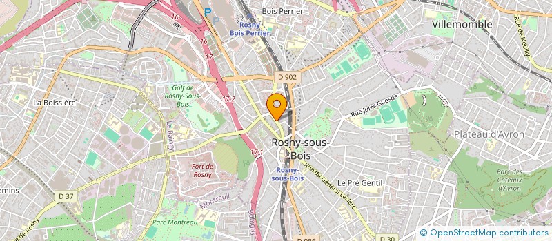 localisation de l'entreprise LES TACHERONS CHAMPARDENNAIS à ROSNY-SOUS-BOIS