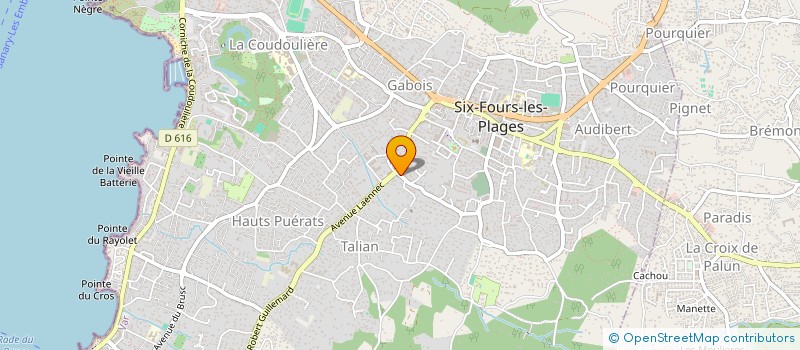 localisation de l'entreprise LES TAMARINS à SIX-FOURS-LES-PLAGES