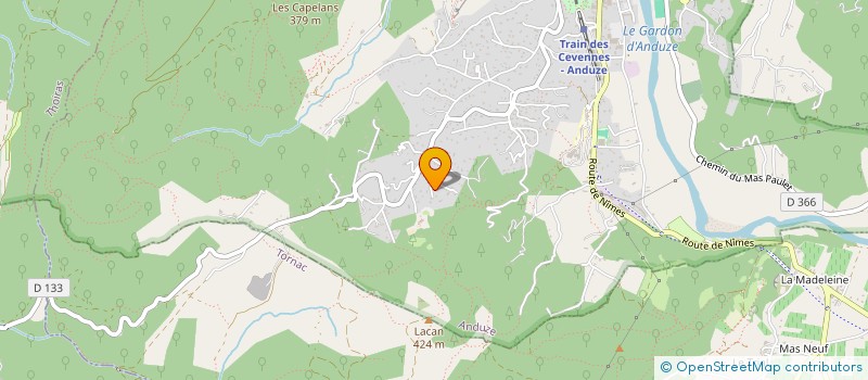 localisation de l'entreprise LES TAMARIS à ANDUZE