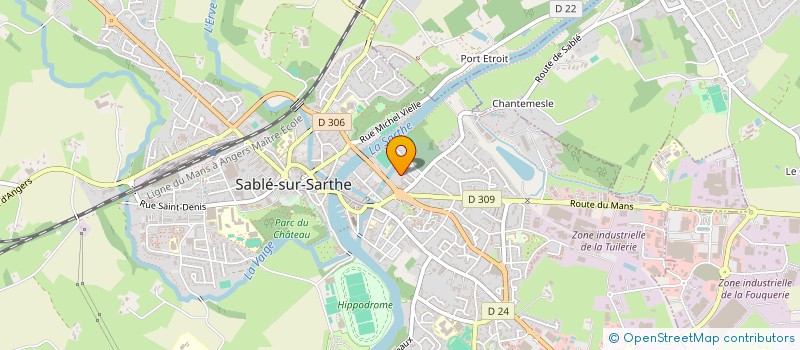 localisation de l'entreprise LES TAMARIS  SABLE-SUR-SARTHE