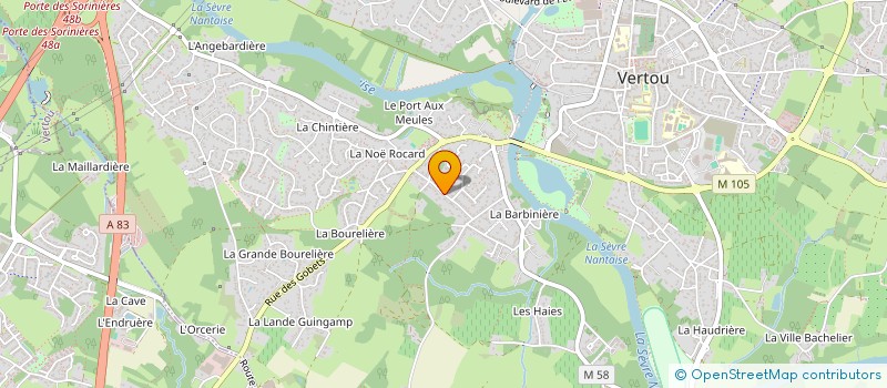 localisation de l'entreprise LES TAMARIS  VERTOU