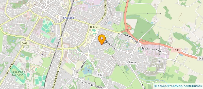 localisation de l'entreprise LES TAMARYS à CHALLANS