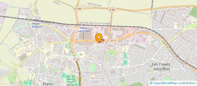 localisation de l'entreprise LES TAMBOURINS  PLAISIR