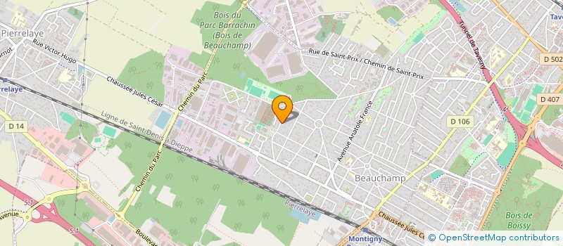 localisation de l'entreprise LES TAMBOURS  BEAUCHAMP