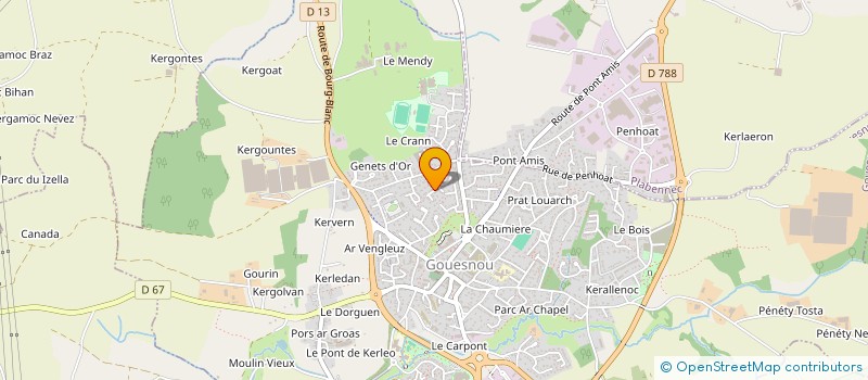 localisation de l'entreprise LES TAMBOURS DE L'OUEST  GOUESNOU