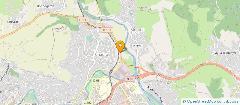 localisation de l'entreprise LES TANNERIES DU PUY à CHADRAC