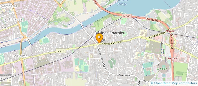 localisation de l'entreprise LES TANNEURS à DECINES-CHARPIEU