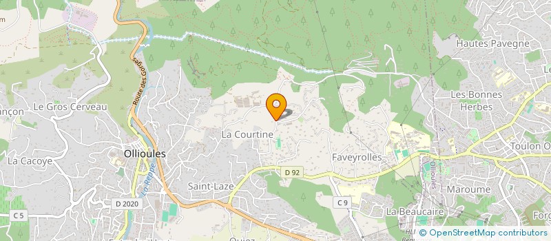 localisation de l'entreprise LES TARENTES  OLLIOULES