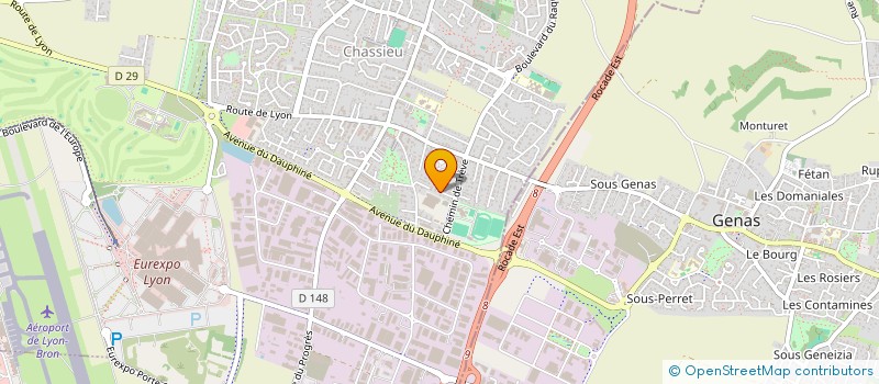 localisation de l'entreprise LES TAULIERS  CHASSIEU