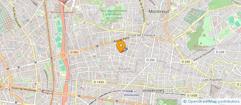 localisation de l'entreprise LES TAXICOLOGUES à MONTREUIL