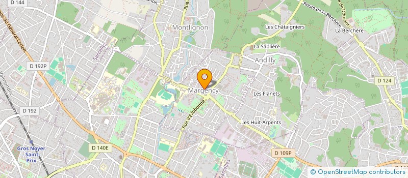 localisation de l'entreprise LES TAXIS ASSOCIES  95  MARGENCY