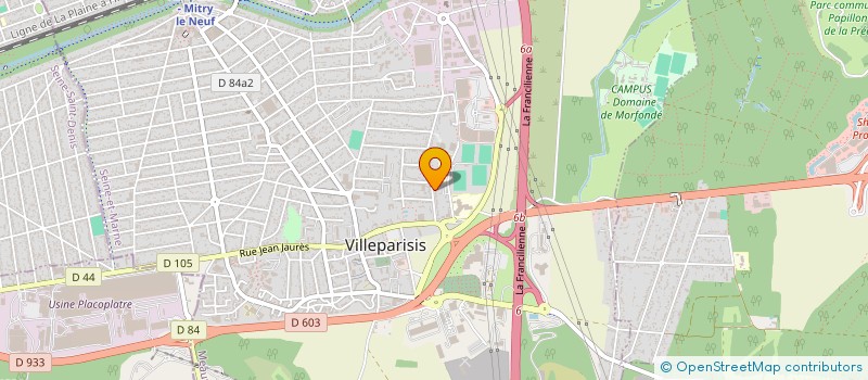 localisation de l'entreprise LES TAXIS DE L'OURCQ  VILLEPARISIS