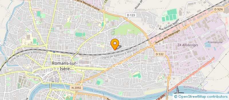 localisation de l'entreprise LES TAXIS DU GRAND ROMANS  ROMANS-SUR-ISERE