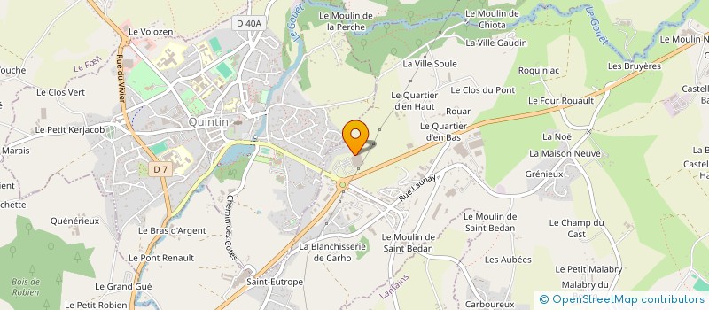 localisation de l'entreprise LES TAXIS DU PAYS DE QUINTIN  SAINT-BRANDAN