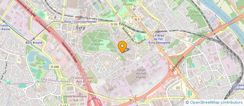 localisation de l'entreprise LES TAXIS FAMILLES à EVRY-COURCOURONNES
