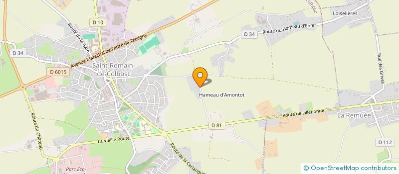 localisation de l'entreprise LES TECHNIQUES DE L'ENVIRONNEMENT à SAINT-ROMAIN-DE-COLBOSC